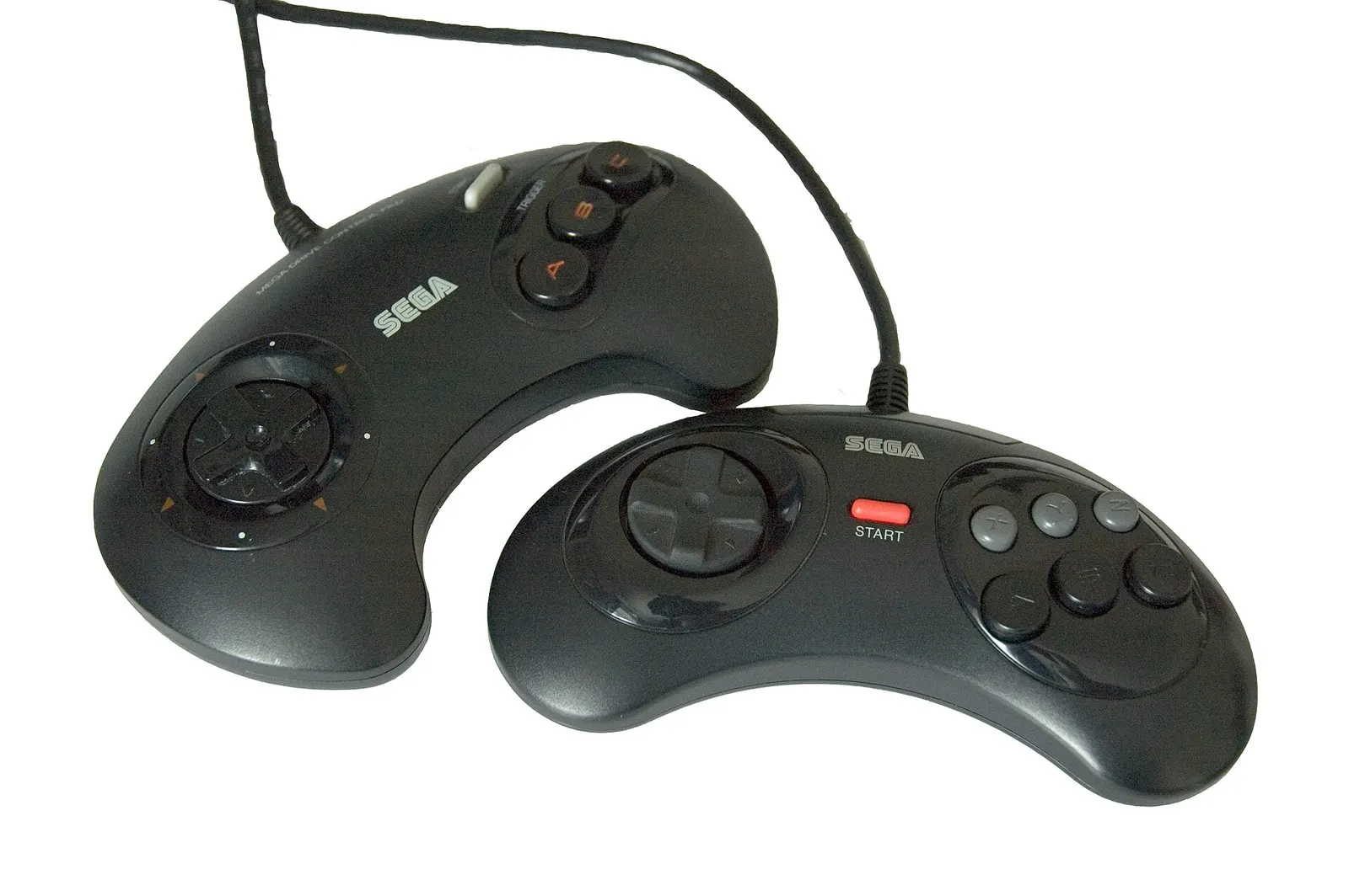 Game controllers ready for a co-op session