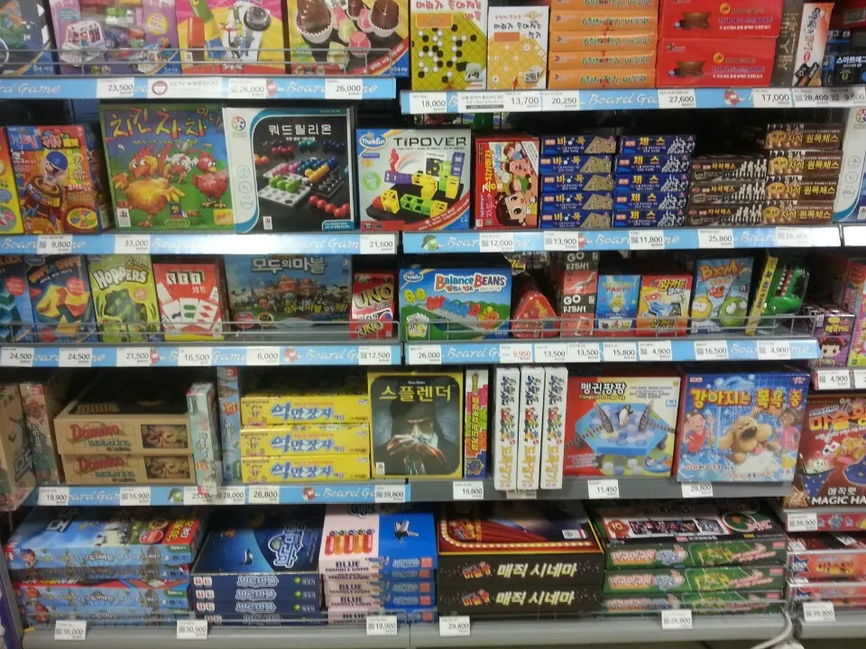 Board games arranged for a group challenge